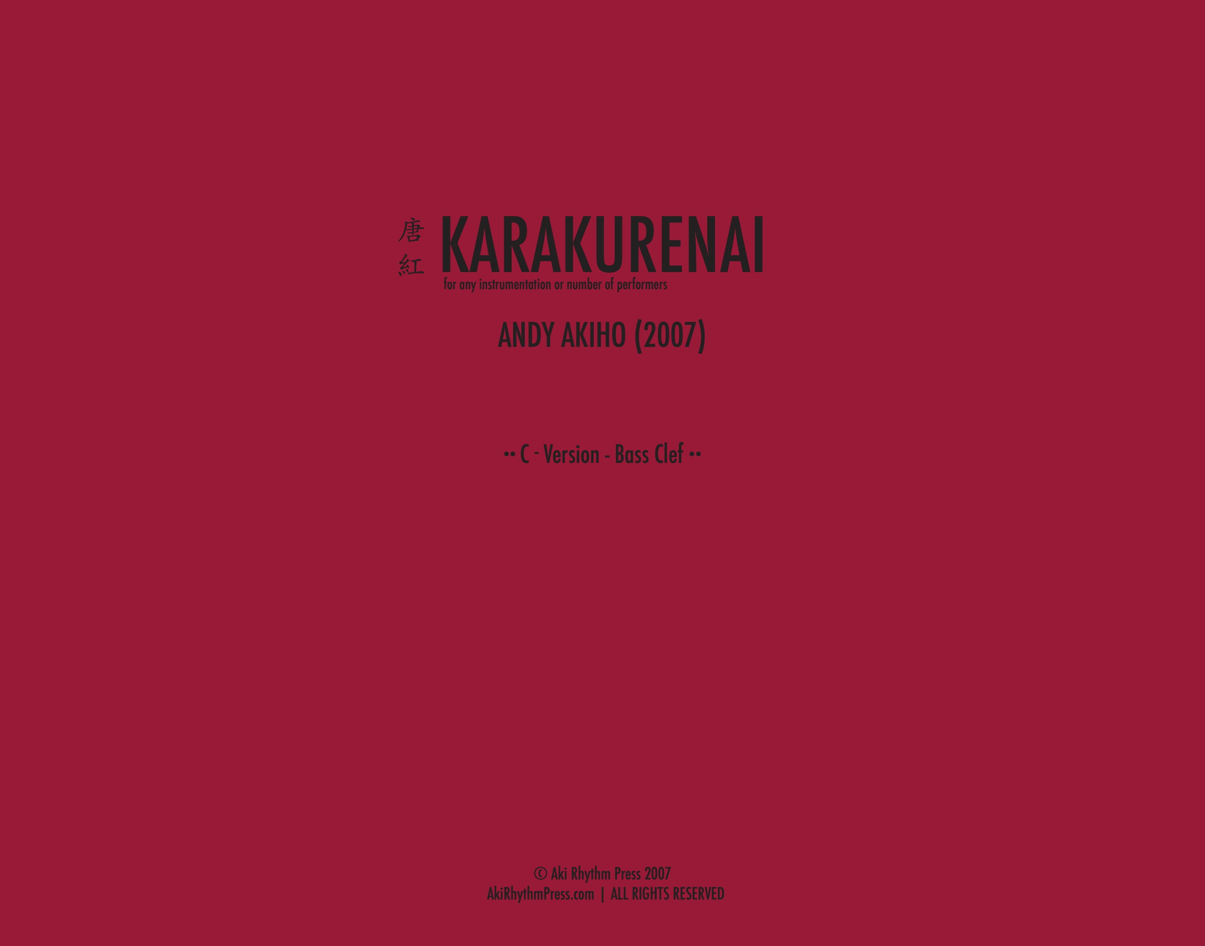 Andy Akiho's 'Karakurenai | Crimson' – Aki Rhythm Press